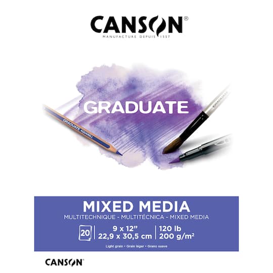 Canson&#xAE; Graduate Foldover Mixed Media Pad, 9&#x22; x 12&#x22;